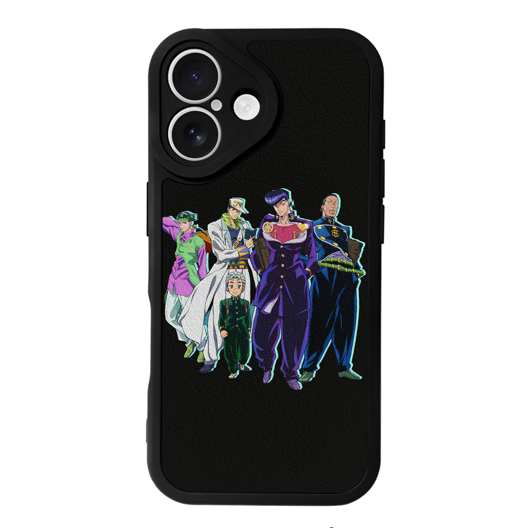 （画像用） ジョジョの奇妙な冒険 JoJo's Bizarre Adventure 【iPhone 16シリーズ対応】シリコンスマホケース（レザー調） 材質：シリコン
